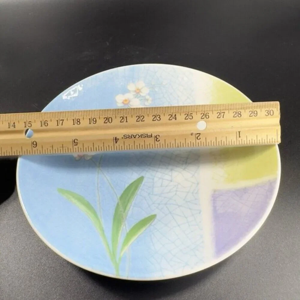 Saint James by Hankook Super‎ Strong Porcelain Dish Plate Set 2 Floral Pattern